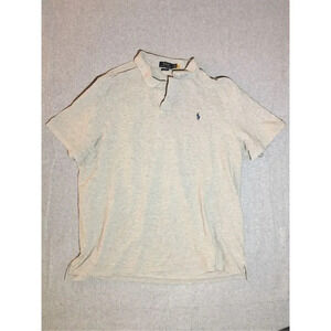 Mens Polo Ralph Lauren Polo Shirt Size XXL Cotton Sustainable Grey Basic Classic